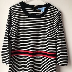 Draper James | Striped Persley Ponte Dress